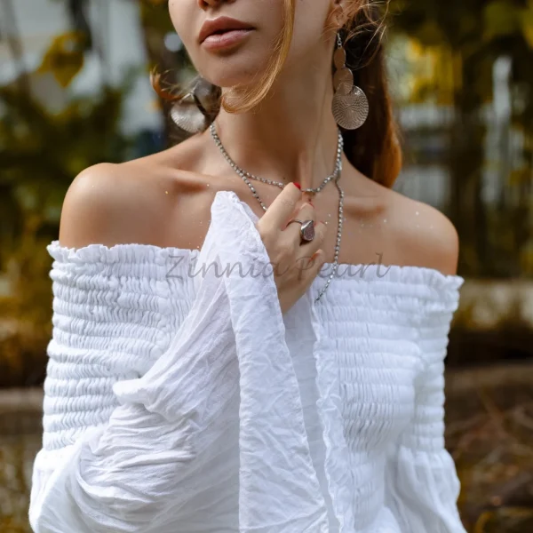 Celestial Romance: Lucia Off-Shoulder Boho Wedding Dress - An Exquisite Journey of Romance and Self-Expression - Inclusive Design for All - Image 5