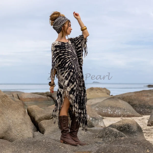 Celebrate Authenticity with the Enchanted Earth Arlo Poncho: A True Art Piece, Lovingly Hand-Tiedye to Amplify Your True Expression