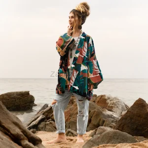 Mei - Velvet Whispers - Short Velvet Kimono - Luxurious Handmade Gift for Boho Lovers