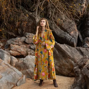 Mai Velvet Kimono - True Elegance: Handmade Lux for the Free-Spirited Soul – Unleash Your Boho-Chic Style at Zinnia Pearl - Inclusive Sizing