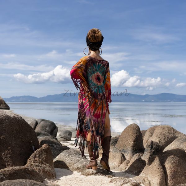 Celebrate Authenticity with the Enchanted Earth Arlo Poncho: A True Art Piece, Lovingly Hand-Tiedye to Amplify Your True Expression