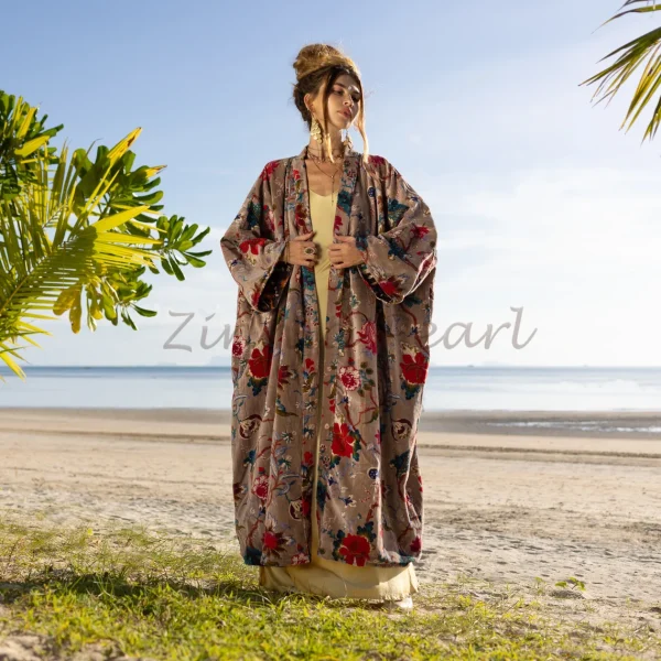 Mai Velvet Kimono: A Classic Elegant Piece for the Free-Spirited Soul – Handmade with Care for Every Body in Mind Perfect Year - Round Style