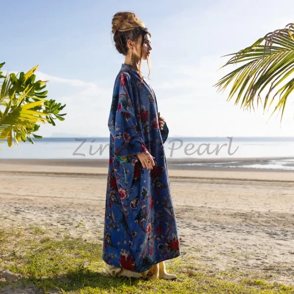 Mai Velvet Kimono: A Classic Elegant Piece for the Free-Spirited Soul – Handmade with Care for Every Body in Mind Perfect Year - Round Style