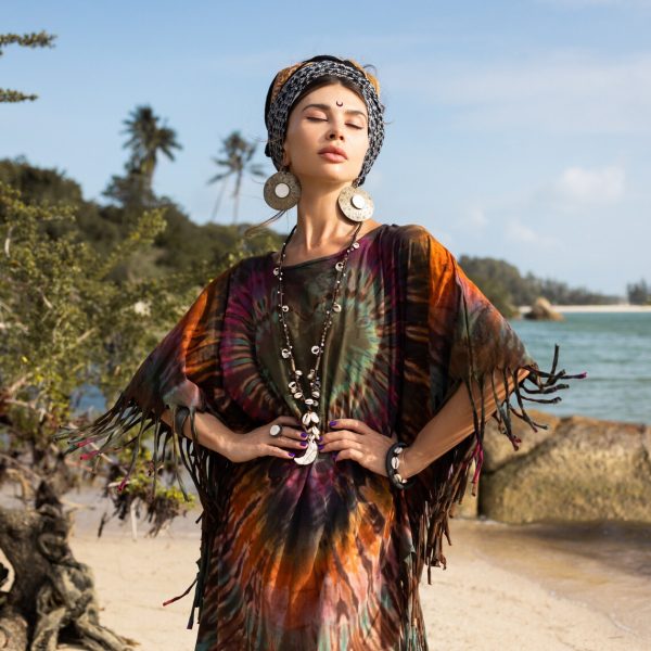 Indulge Your Inner Free-Spirit with Zinnia Pearl's Handmade Tie Dye Dress- Arlo A Bold and Beautiful Way to Express Your Authentic Self - Image 2