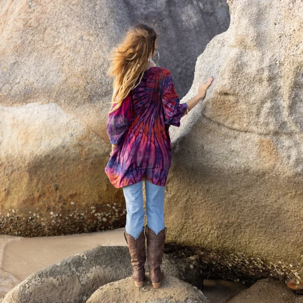 Galaxy Tie Dye Tee: Embrace Your Beautiful Curves with Boho-Chic Artistry - Individually Crafted for Your Free Spirit - Sizes for Every Body