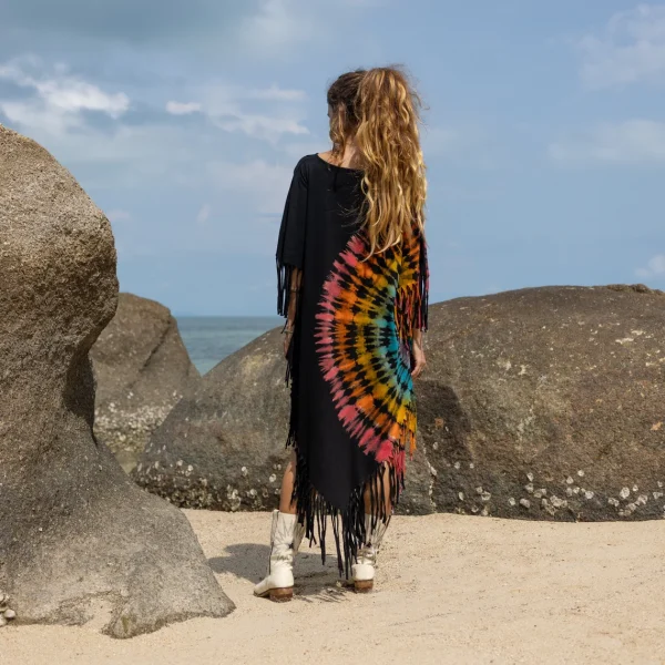 Unleash Your Inner Boho Goddess with our Handmade Tiedye Dress Tunic Arlo – A Vibrant Fusion of Colors for True Self-Expression