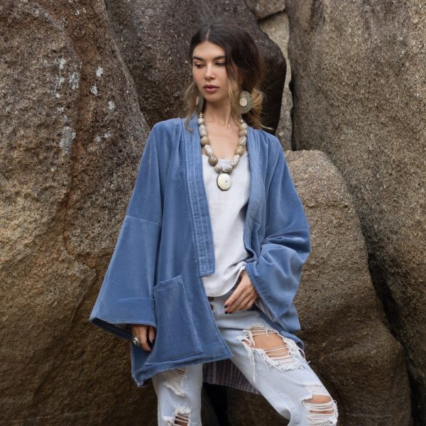 Mei - Velvet Whispers - Handmade Kimono Jacket for Boho Lovers - Inclusive Sizes - Exquisitely Crafted for your Unique Style. - Image 2