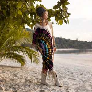 Celebrate Authenticity with the Enchanted Earth Arlo Poncho: A True Art Piece, Lovingly Hand-Tiedye to Amplify Your True Expression