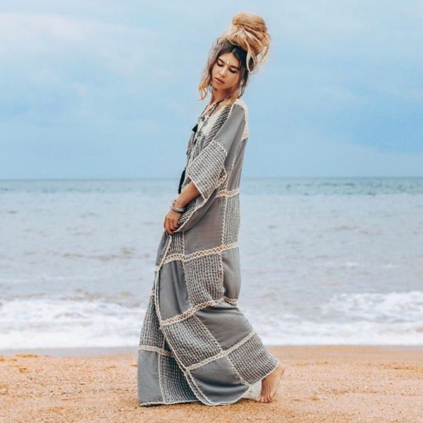 Get Ready to Slay in the Zora Crochet Boho Dress - Perfect for Your Next Beach Vacation or Resort Getaway. Flaunt Your Gorgeous Self! - Image 2