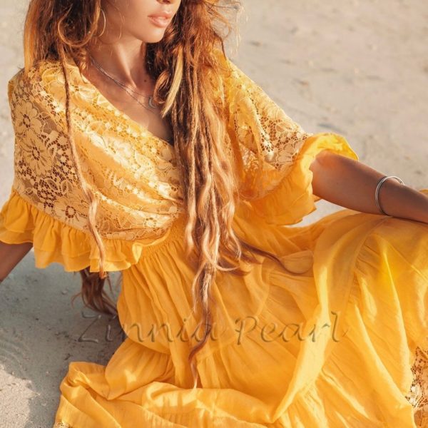 Embrace Old-World Charm with the Lunette Lace-Trimmed Dress - Your Must-Have for Engagements, Resort Retreats, and Unforgettable Vacations - Image 4