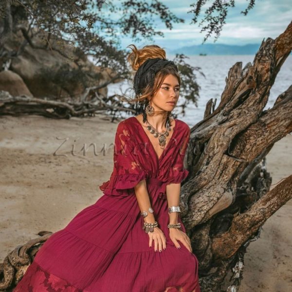 Embrace Old-World Charm with the Lunette Lace-Trimmed Dress - Your Must-Have for Engagements, Resort Retreats, and Unforgettable Vacations - Image 5