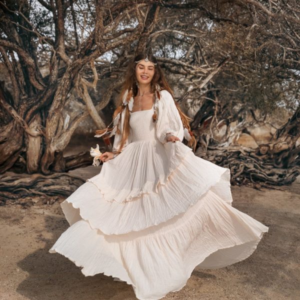 Isabella Amore - Eternal Boho Bliss Wedding Dress - Radiating Warmth & Passion - Celebrate the Love of life and all its beauty - Multi Sizes - Image 8