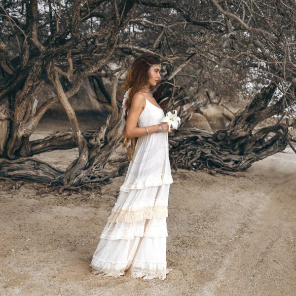 Lacey Romance Maxi: A Boho-Chic Wedding Dress for the Free-Spirited Bride - Elegant for Beach Vacations & Resort Getaways - Multi Sizes - Image 2