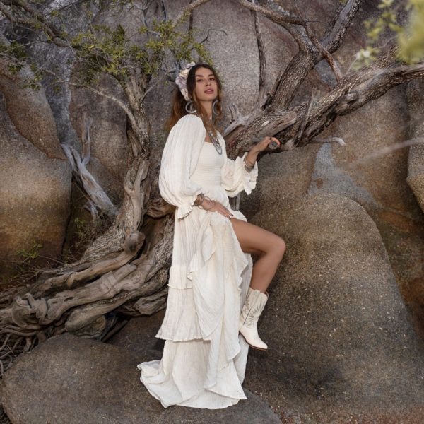 Isabella Amore - Eternal Boho Bliss Wedding Dress - Radiating Warmth & Passion - Celebrate the Love of life and all its beauty - Multi Sizes - Image 3