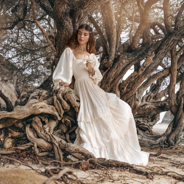 Isabella Amore - Eternal Boho Bliss Wedding Dress - Radiating Warmth & Passion - Celebrate the Love of life and all its beauty - Multi Sizes - Image 6