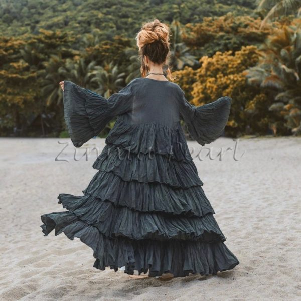 Enchanting Bali Bliss Ruffled Kimono - Ignite Your Boho Soul - Your Perfect Companion for Festival Vibes, Beach Wedding in Array of Sizes - Image 2