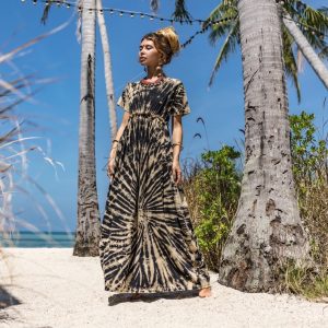 Kalina Bliss Tie Dye Maxi: Embrace Your Free Spirit in Boho Chic Style - Handmade with love for every one - Channels Hippie Vibes with ZP