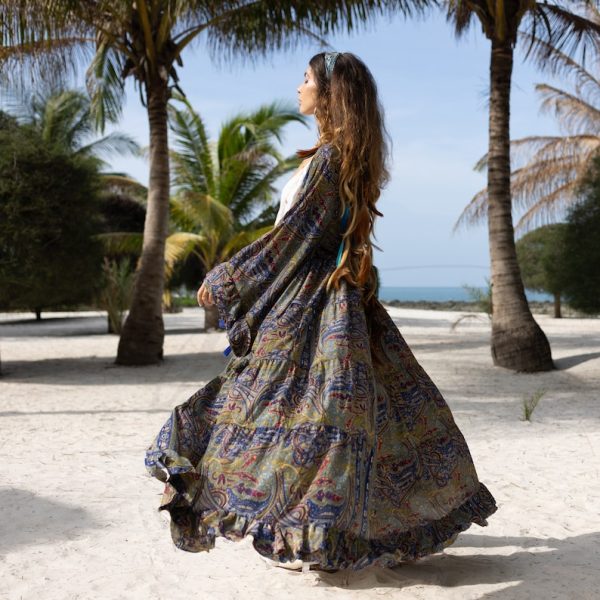 Cara Kimono- Silky Sophistication: A Boho-Chic Duster, Ideal for Parties, Lounging, and Beach Escapes, Perfect for Memorable Photoshoot! - Image 2