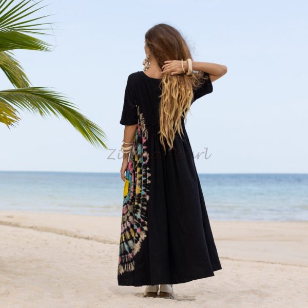 Kalina Bliss Tie Dye Maxi: Embrace Your Free Spirit in Boho Chic Style - Handmade with love for every one - Channels Hippie Vibes with ZP