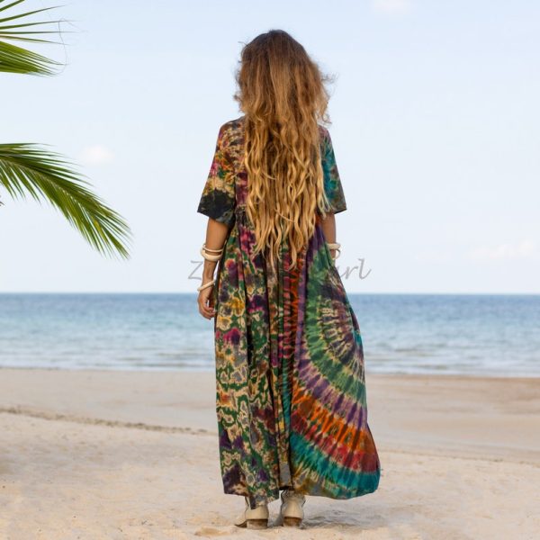 Kalina Bliss Tie Dye Maxi: Embrace Your Free Spirit in Boho Chic Style - Handmade with love for every one - Channels Hippie Vibes with ZP - Image 3