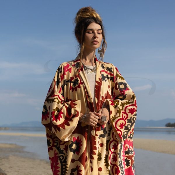 Mai Velvet Kimono: A Classic Elegant Piece for the Free-Spirited Soul – Handmade with Care for Every Body in Mind Perfect Year - Round Style - Image 2