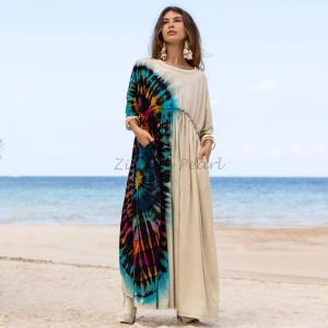 Kalina Bliss Tie Dye Maxi: Embrace Your Free Spirit in Boho Chic Style - Handmade with love for every one - Channels Hippie Vibes with ZP