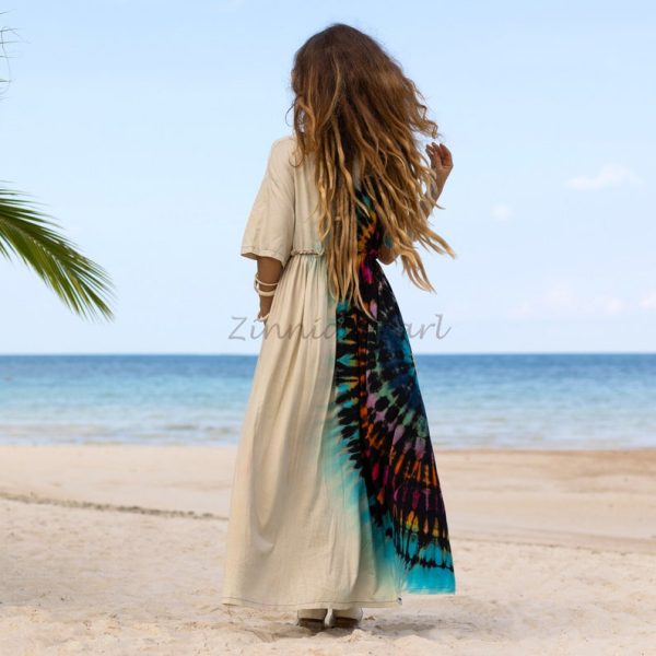 Kalina Bliss Tie Dye Maxi: Embrace Your Free Spirit in Boho Chic Style - Handmade with love for every one - Channels Hippie Vibes with ZP - Image 3