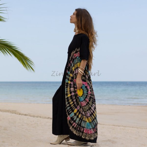 Kalina Bliss Tie Dye Maxi: Embrace Your Free Spirit in Boho Chic Style - Handmade with love for every one - Channels Hippie Vibes with ZP - Image 3