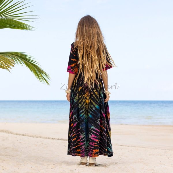 Kalina Bliss Tie Dye Maxi: Embrace Your Free Spirit in Boho Chic Style - Handmade with love for every one - Channels Hippie Vibes with ZP - Image 3